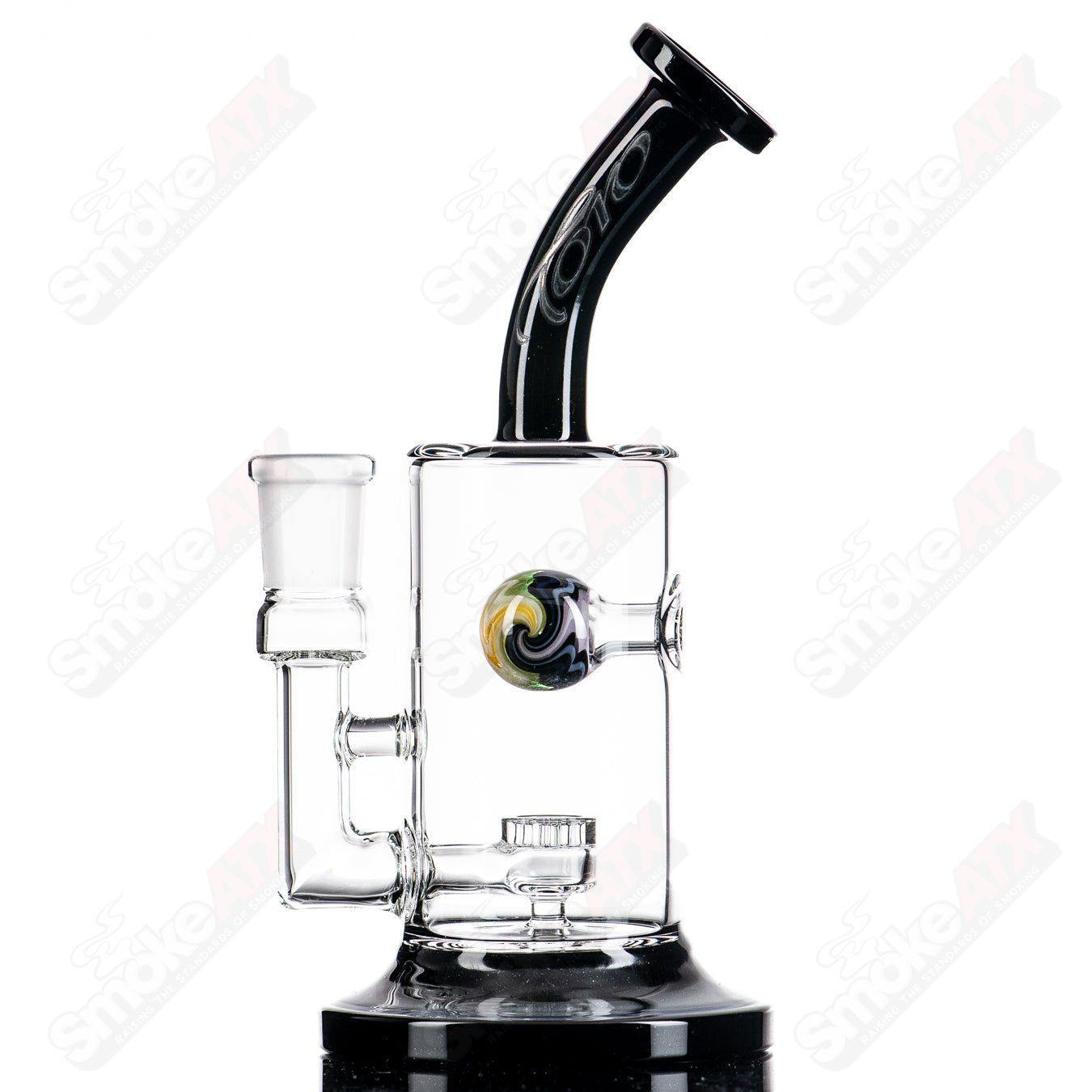 1 10mm Jet Perc w/ Color Ft/Mp by Toro Glass - Smoke ATX