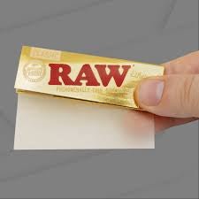RAW Ethereal Classic Phenomenally Thin Rolling Papers, 1 1/4 size, featuring translucent, lightweight rolling papers for smooth rolls