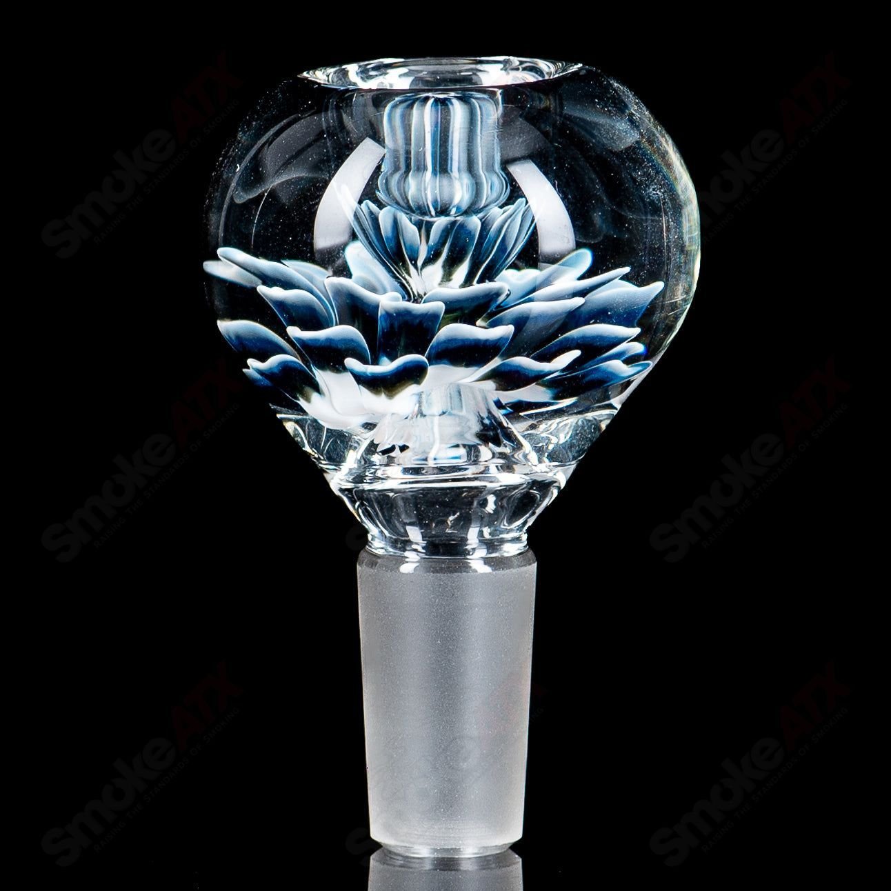 14mm Flower Marble Bowl by Swan Glass, a colorful heady glass bowl with floral marble design, designed for smoking accessories.