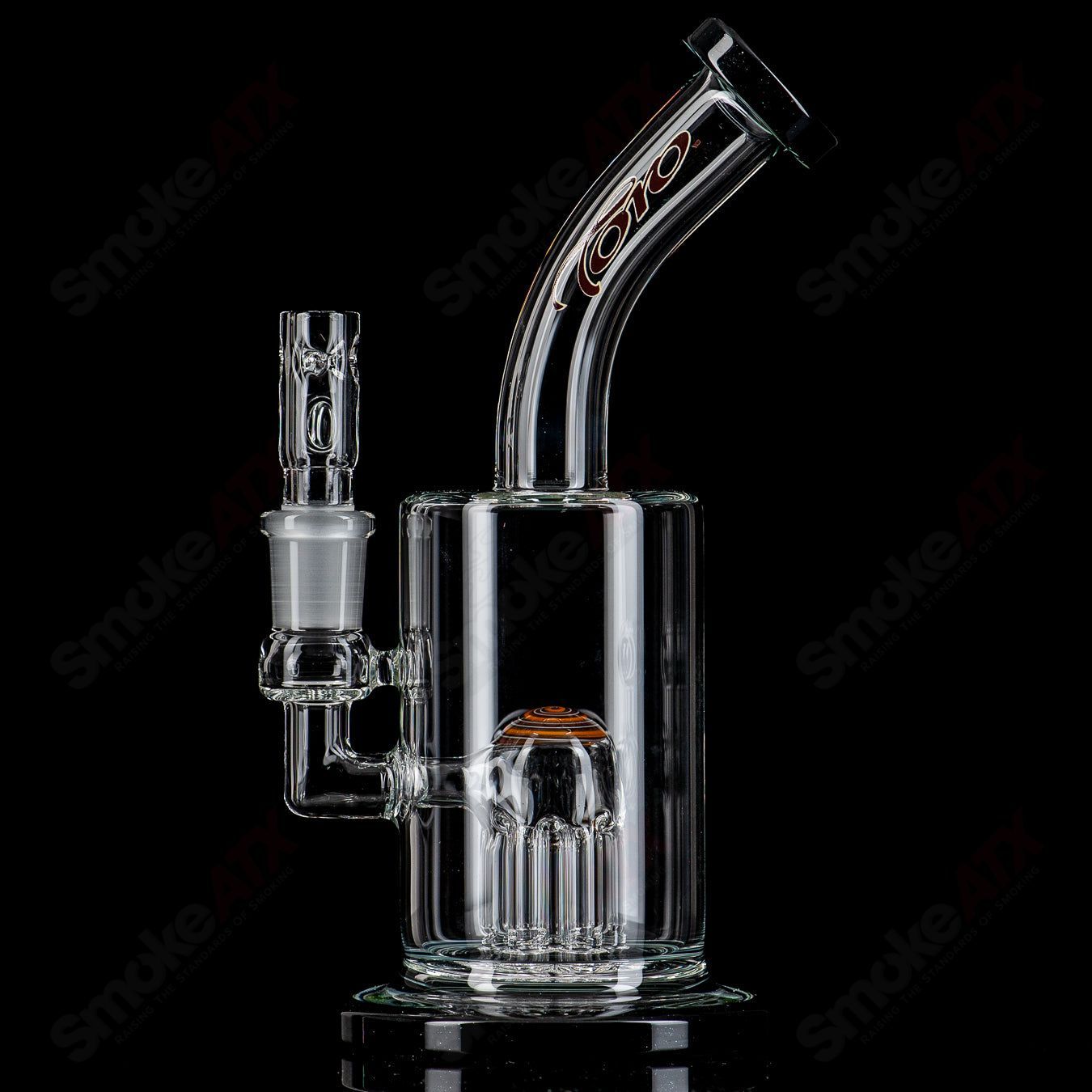 1 14mm Micro Tree w/ Worked Cap by Toro Glass - Smoke ATX