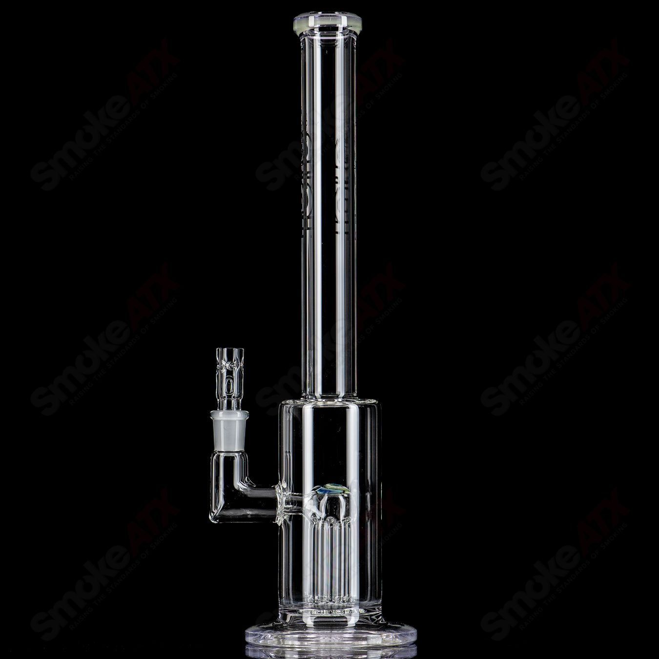 1 14mm Mini Tree w/ Worked Cap by Toro Glass - Smoke ATX