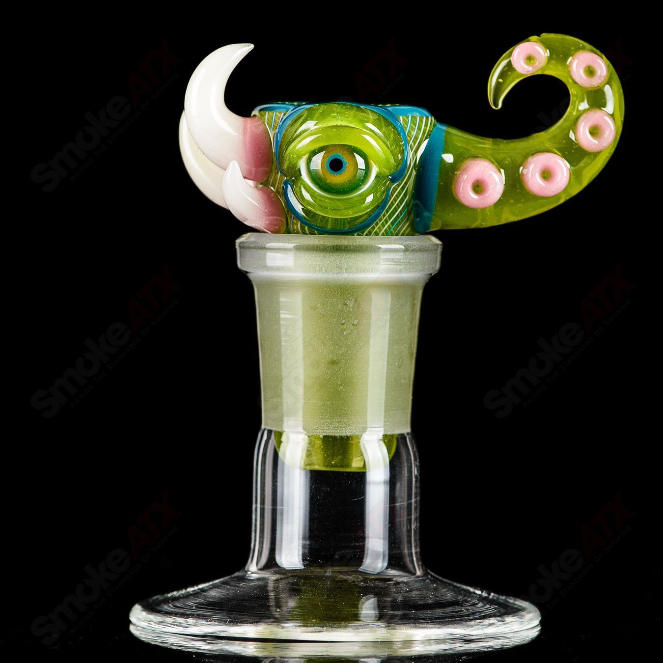Salt Glass 19mm 3-Hole Slide Dosa bowl, heavy glass with three-hole slide for smooth use and durability.