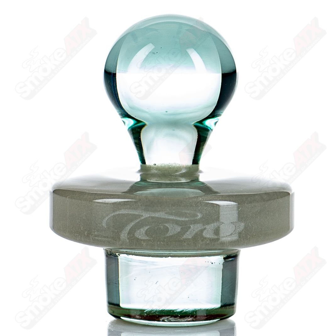 Toro Glass 25mm Color UFO Cap for glass dab rigs, vibrant ceramic carb cap for dabbing concentrates.