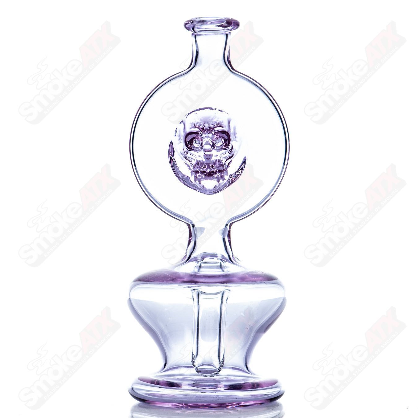 Lokee Glass 5.5-inch face rig concentrate glass rig with detailed face design and clear glass construction.