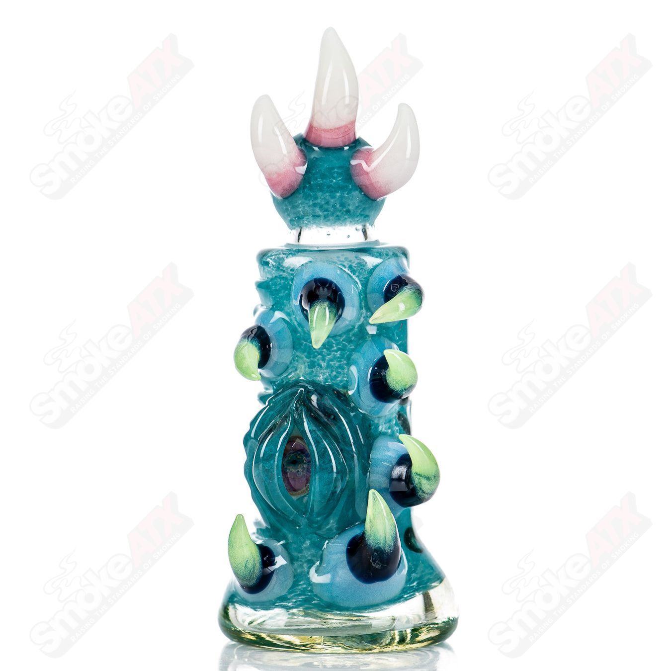 Salt Glass Heady Glass Dome Conversion ISO Jar, clear glass cup with dome lid, designed for storage and display.