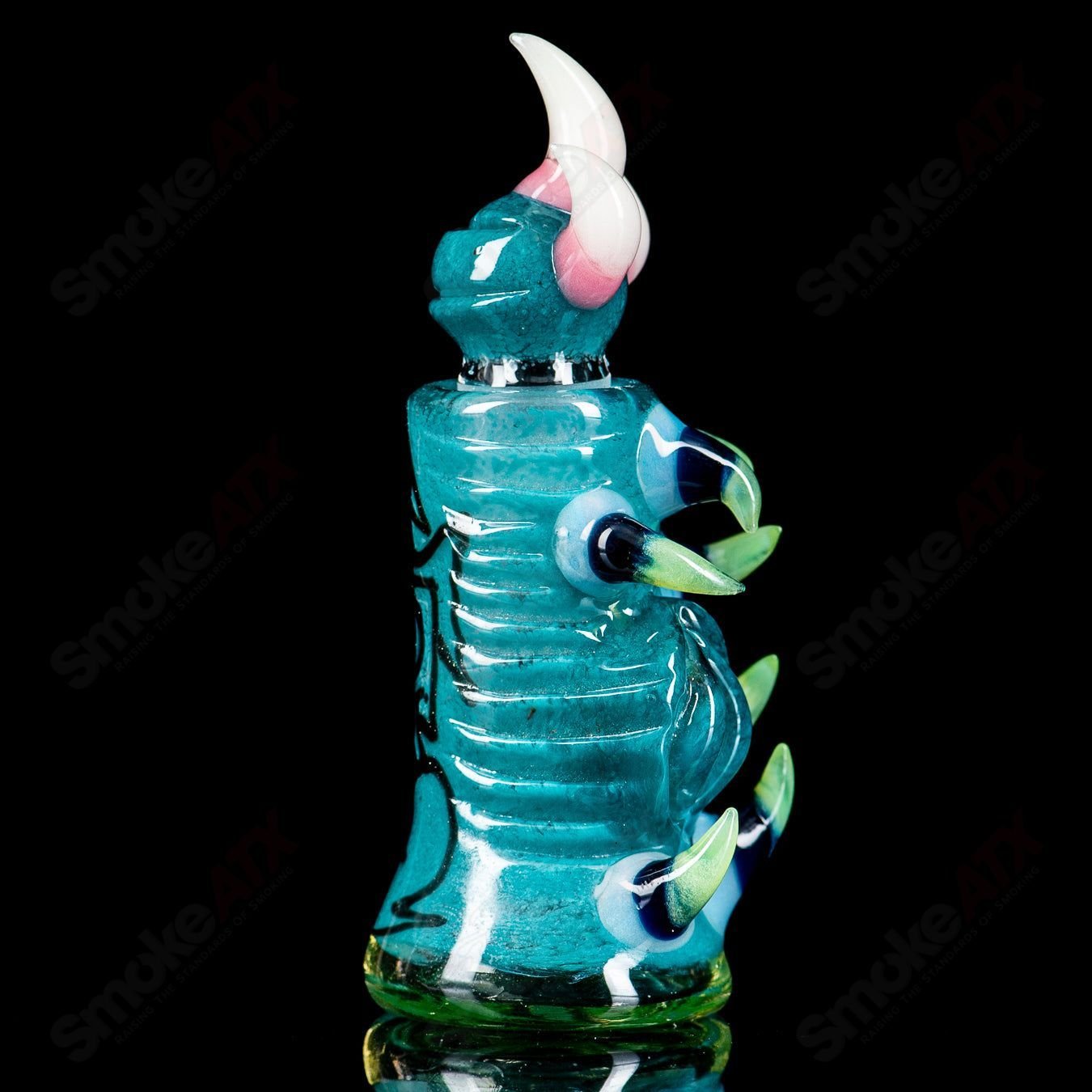 Salt Glass Heady Glass dome conversion ISO jar with clear glass, designed for storing and displaying cannabis concentrates.