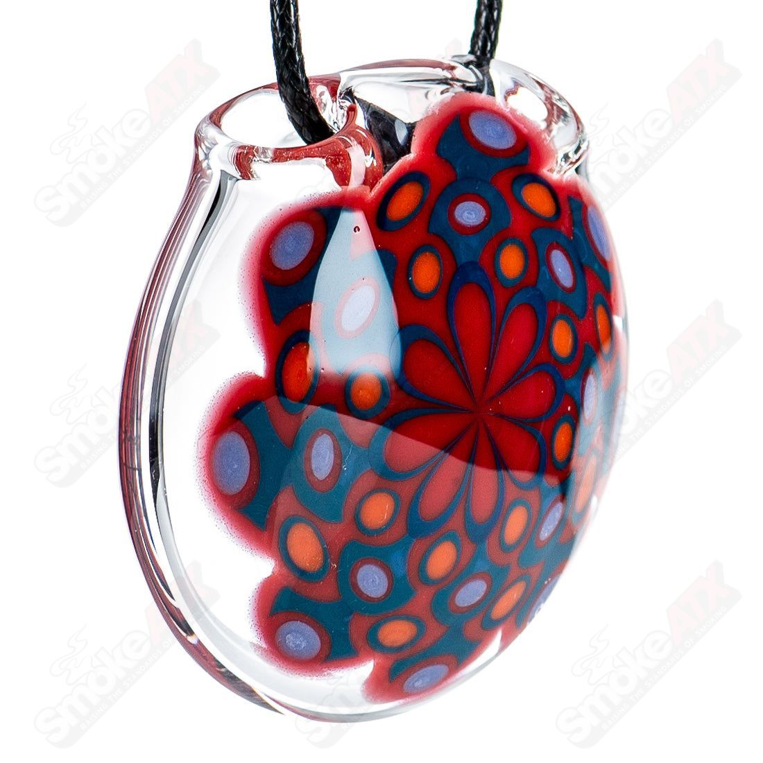 1 Dotstack Pendant (Signed 2015) by Tyme Glass - Smoke ATX