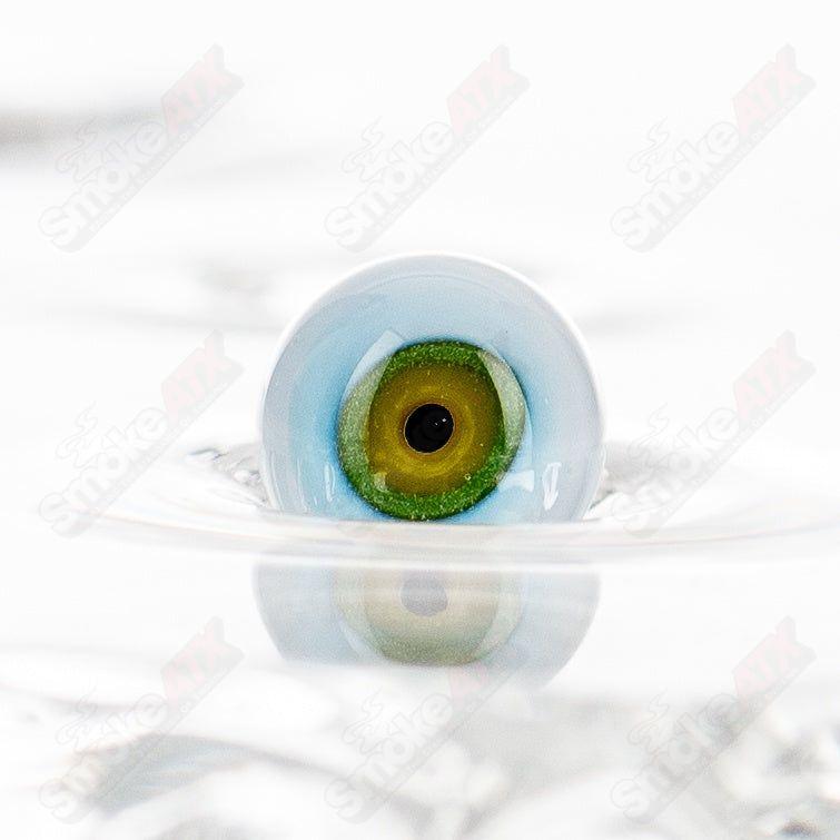 Salt Heady Glass eye ball pearl with colorful glass pearl insert, featuring a unique spherical design and intricate detailing.
