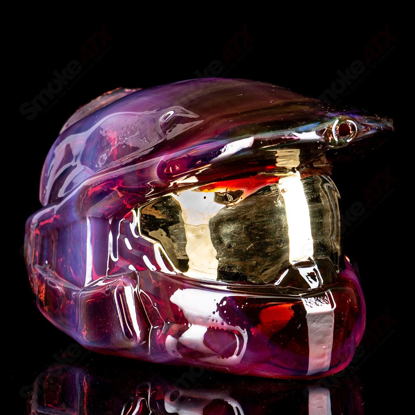 Tony Kazy Halo Master Chief concentrate rig, heady glass design with detailed Master Chief figure for collectible use.