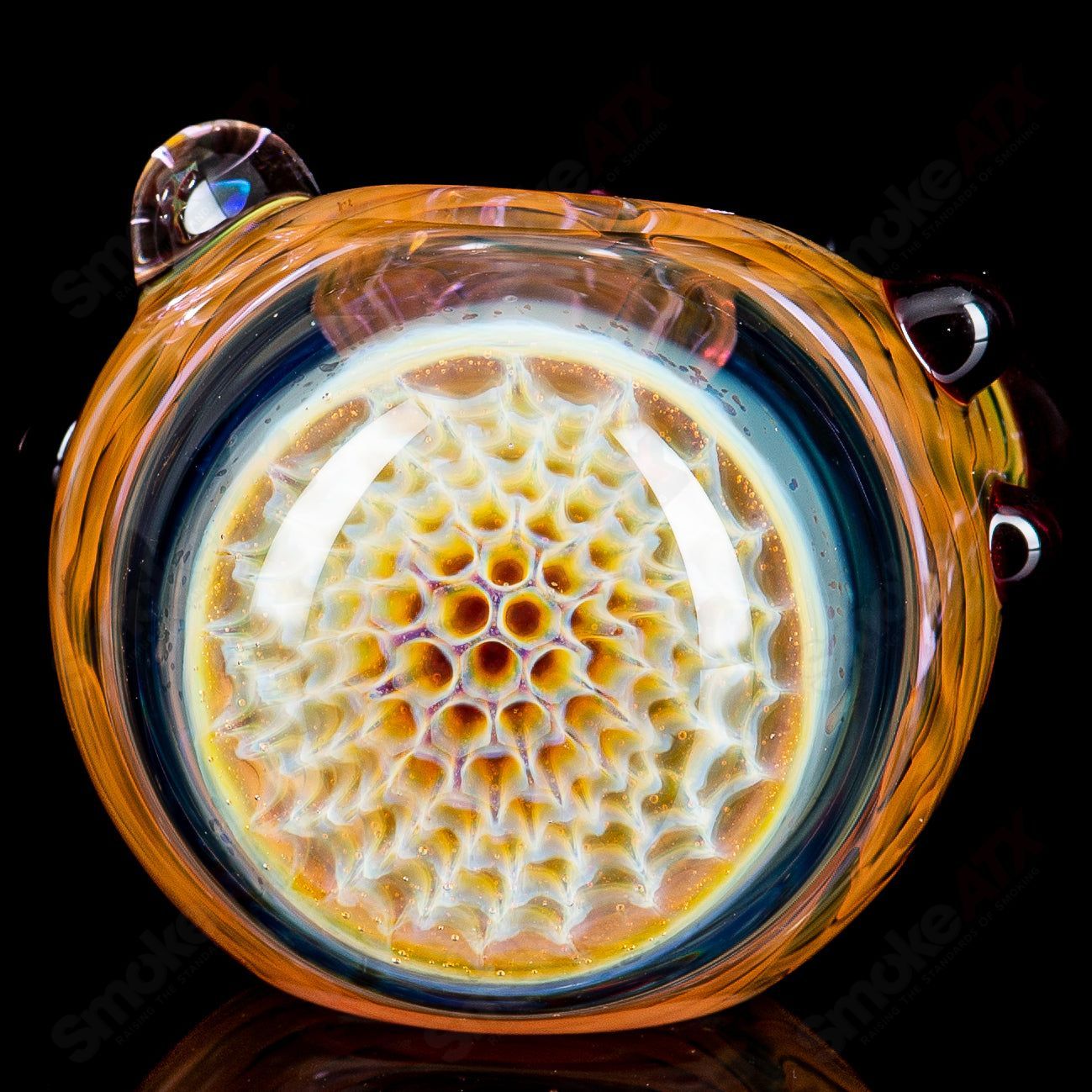 1 Honeycomb Spoon by Splatt Glass - Smoke ATX
