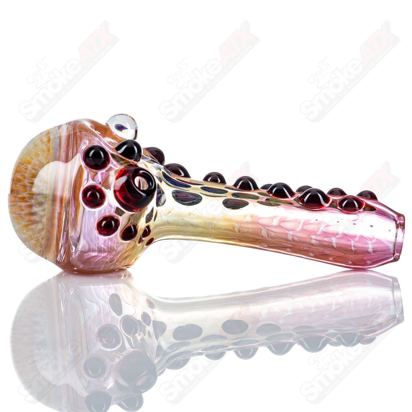 1 Honeycomb Spoon by Splatt Glass - Smoke ATX