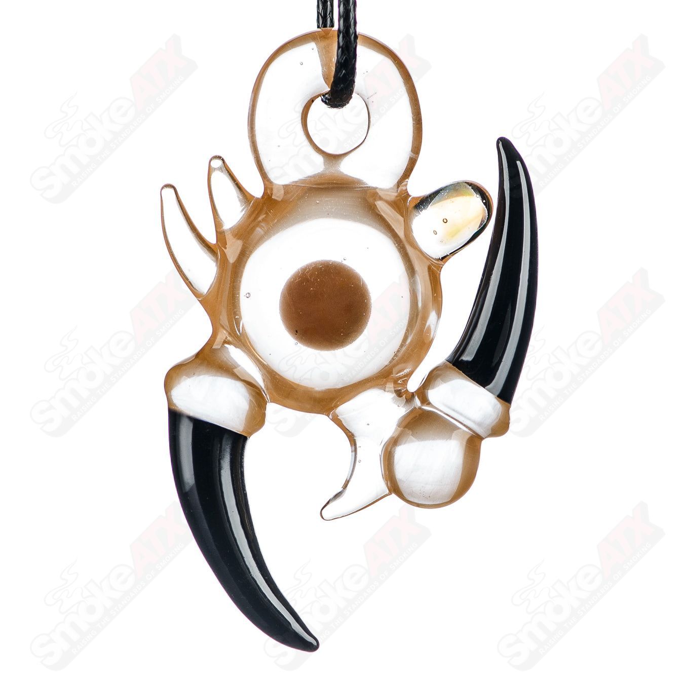 1 Horn Pendant Goba Glass - Smoke ATX