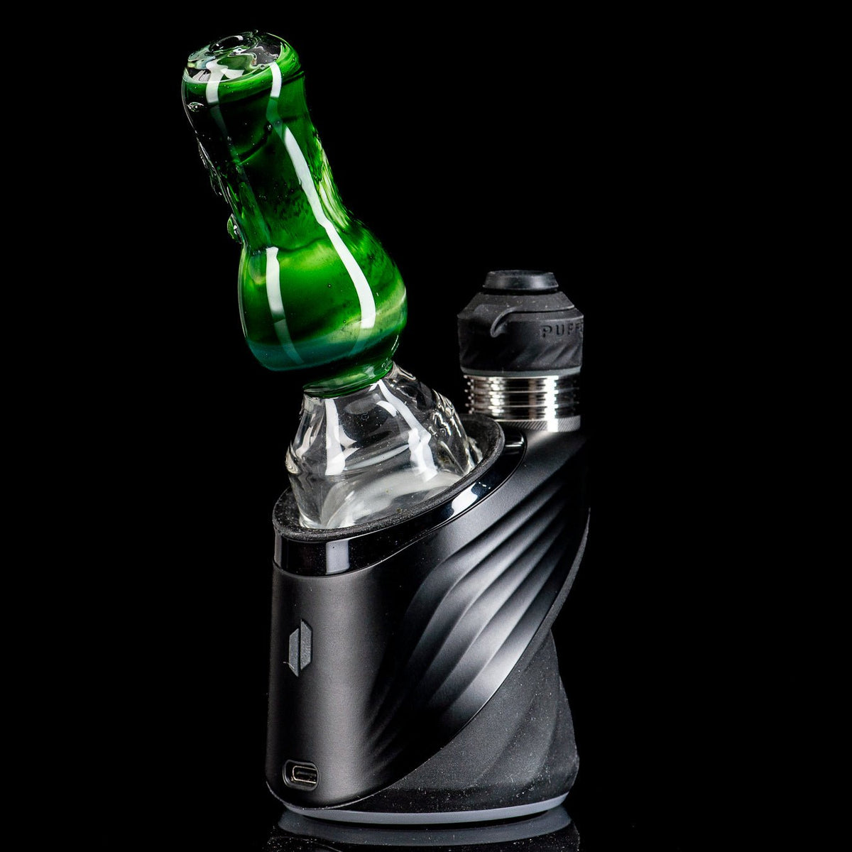 Puffco Dry Top by Nobody Glass, clear glass vaporizer accessory for Puffco devices, featuring a sleek design and precise craftsmanship.