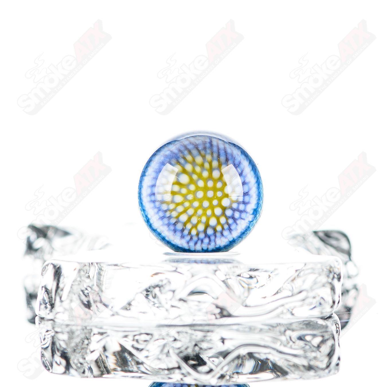 Salt Glass Heady Glass Slurper Marble Dosa x Salt Glass with colorful marble details and clear glass body.