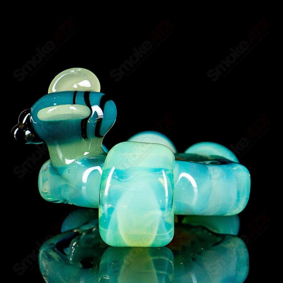 Small Joe P Glass honeycomb drip pendant featuring vibrant colors and intricate glasswork, perfect as a stylish heady glass pendant.