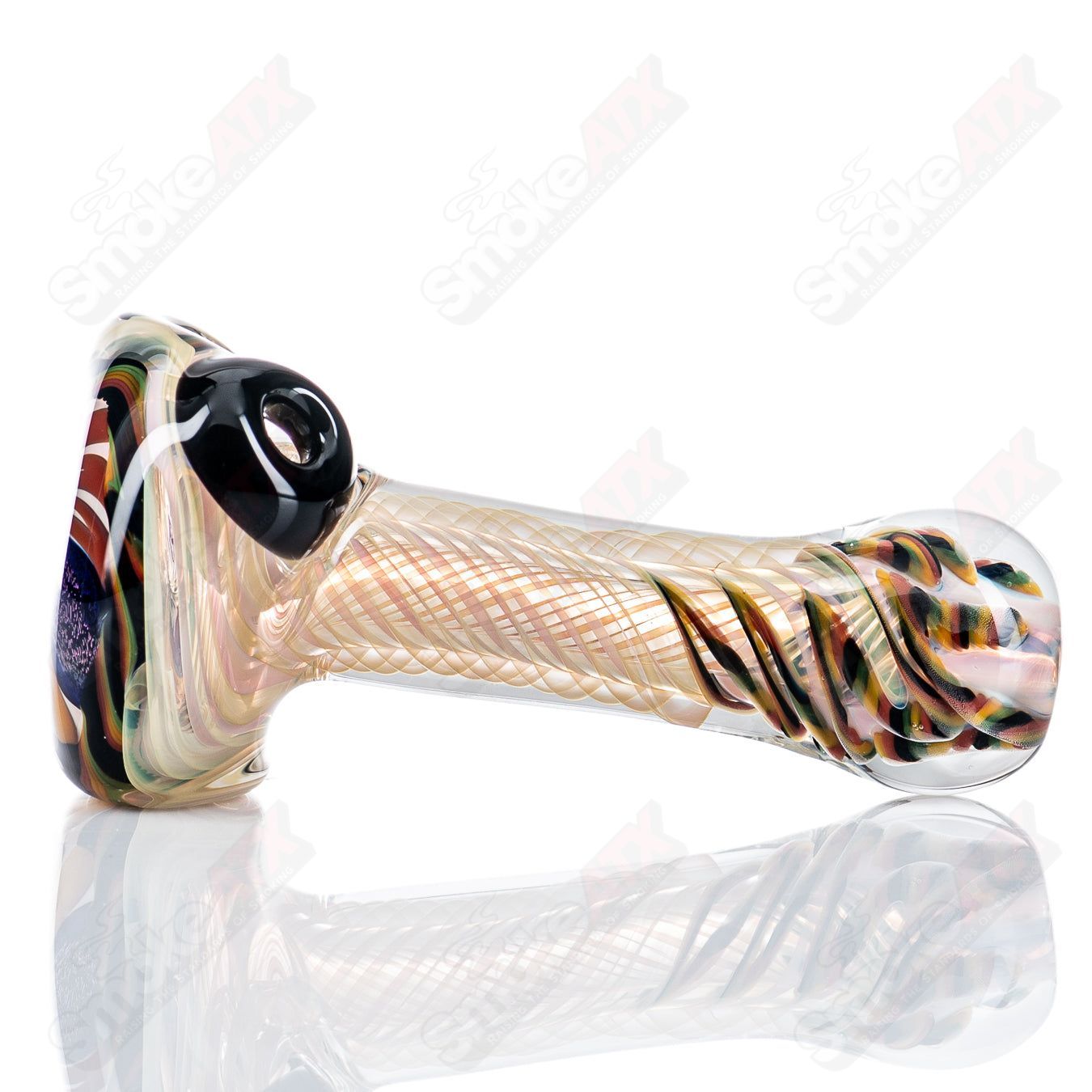 1 Solid Cane w/ Latti Spoon Talent Glass - Smoke ATX