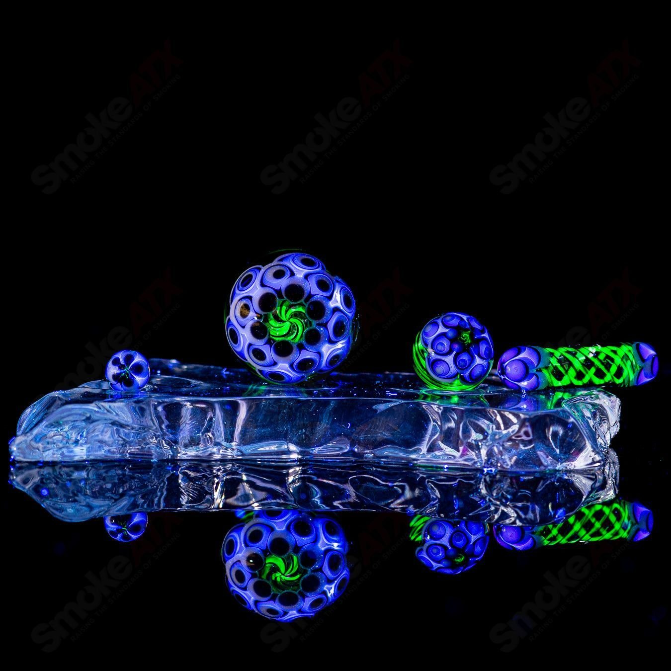 1 UV Dotstack Slurper Set Indo Glass - Smoke ATX