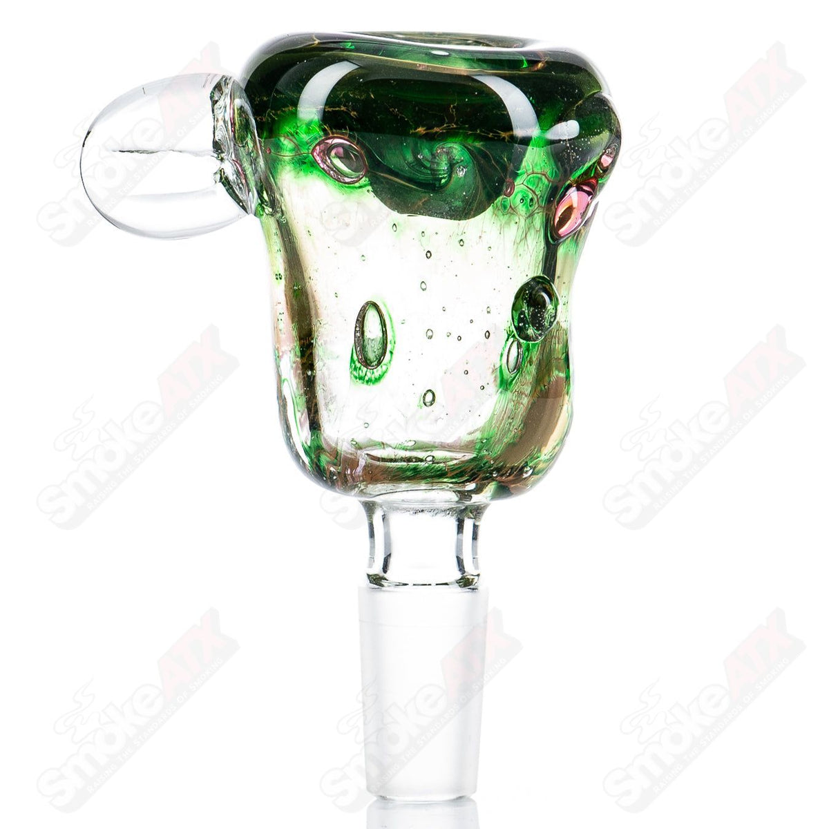 14mm slide glass bowl by Nobody, clear glass smoking accessory with a smooth, polished finish.