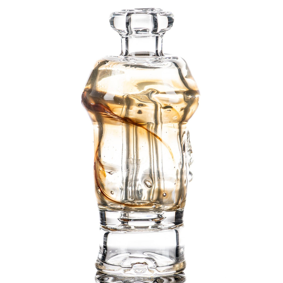 Puffco Wet Top by Nobody Glass, a clear glass Puffco top with intricate design, designed for Puffco vaporizer devices.