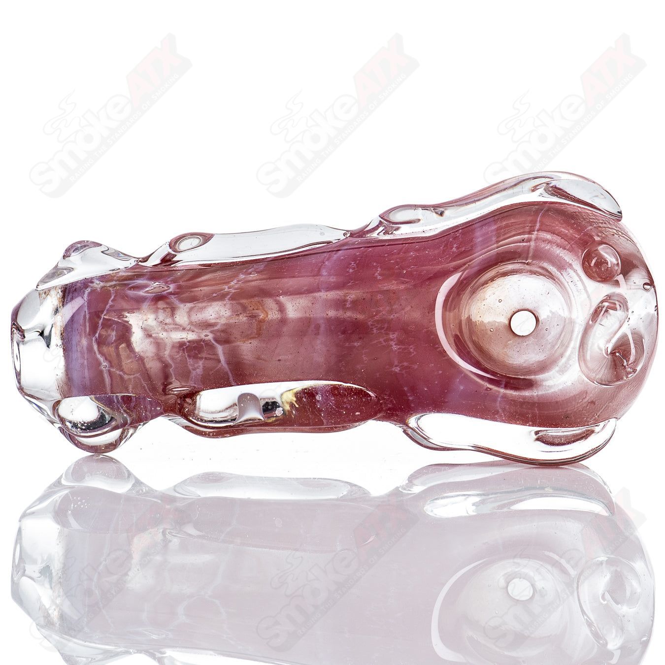 Glass pipe called 100 Spoon Glass by Nobody, featuring a clear, smooth glass design with a rounded spoon-shaped bowl.