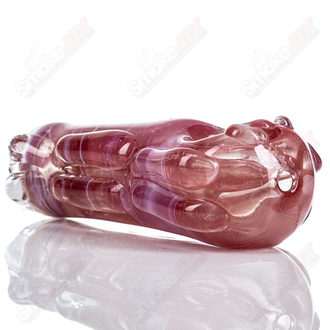 Glass pipe called #100 Spoon Glass by Nobody, clear glass with a rounded bowl and a straight stem for smoking.