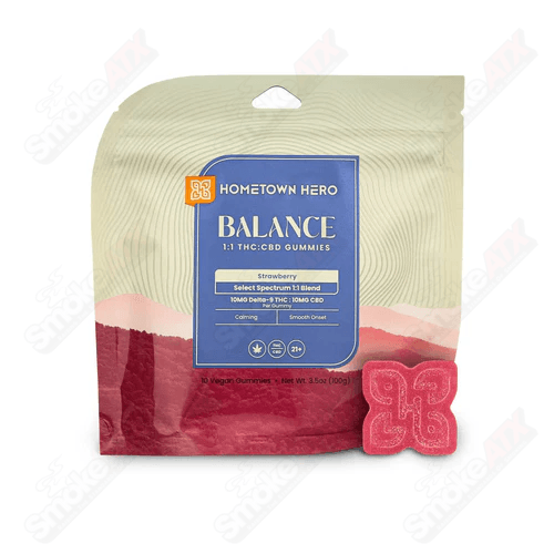 100mg Strawberry Select Spectrum D9 Gummies Hometown Hero - Smoke ATX