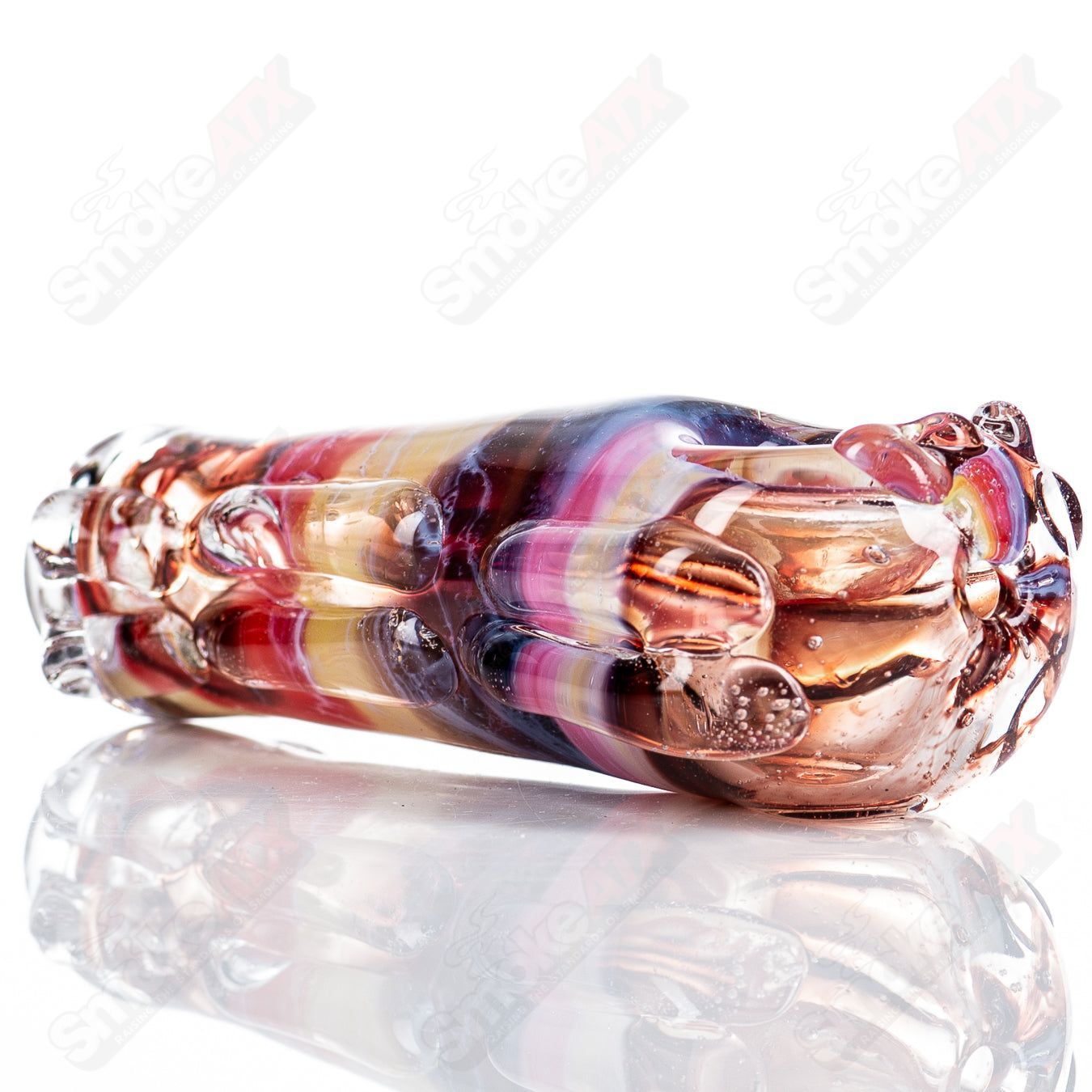 Glass pipe called Spoon Glass by Nobody, clear glass with a rounded bowl and straight stem for smoking use.