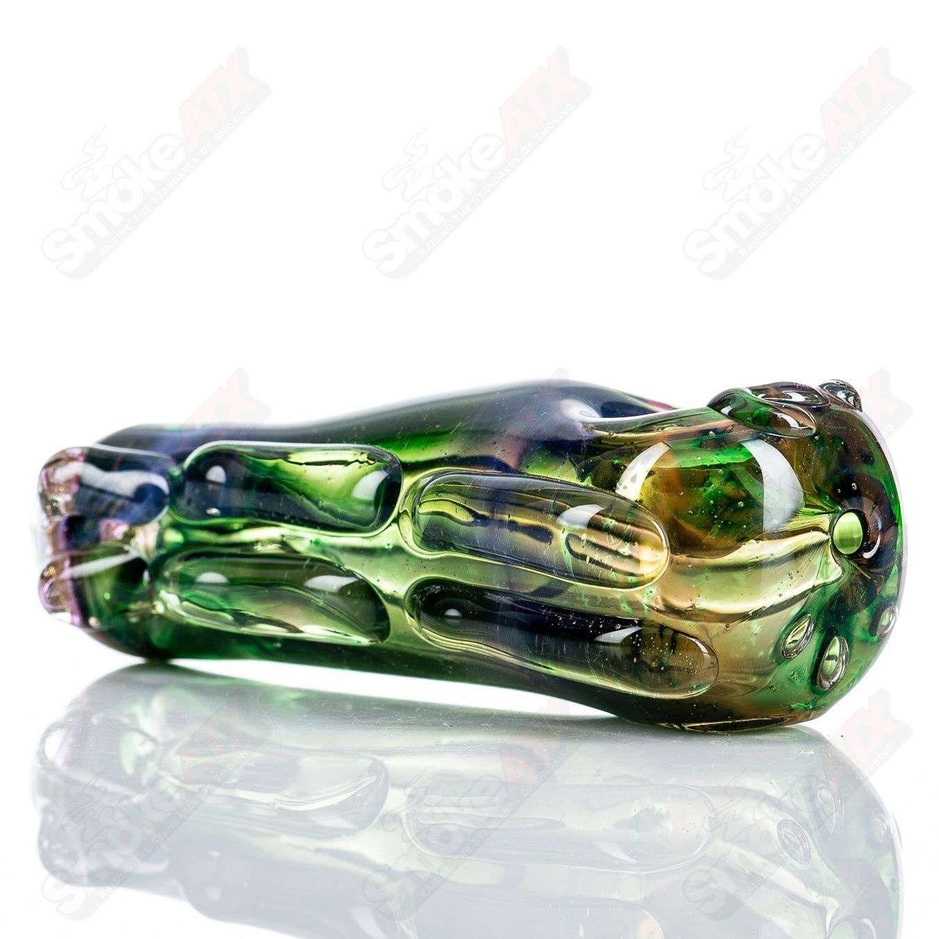 Glass pipe in the shape of a spoon from Nobody's Glass by Nobody collection, clear glass with smooth finish.