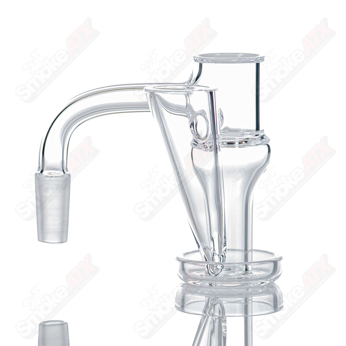 Toro Glass 10/90 Terp Slide banger for dabbing, featuring a clear glass design with a robust attachment and precise craftsmanship.