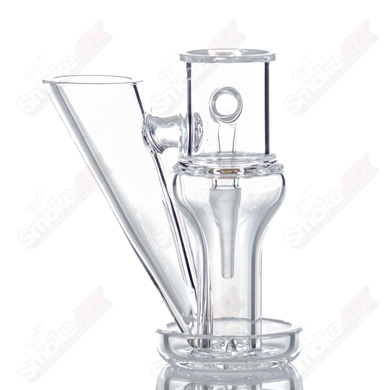 Toro Glass 10/90 Terp Slide banger, clear glass dab tool with textured grip and angled design for concentrate use.