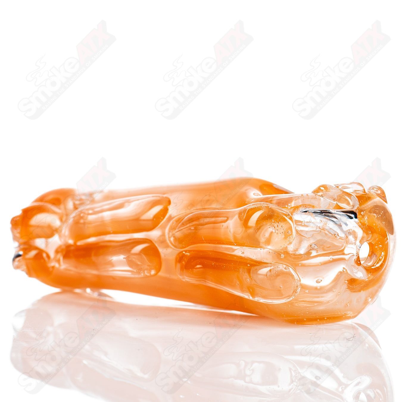 Glass pipe named Spoon Glass by Nobody, featuring a clear glass design with a rounded bowl and smooth mouthpiece.