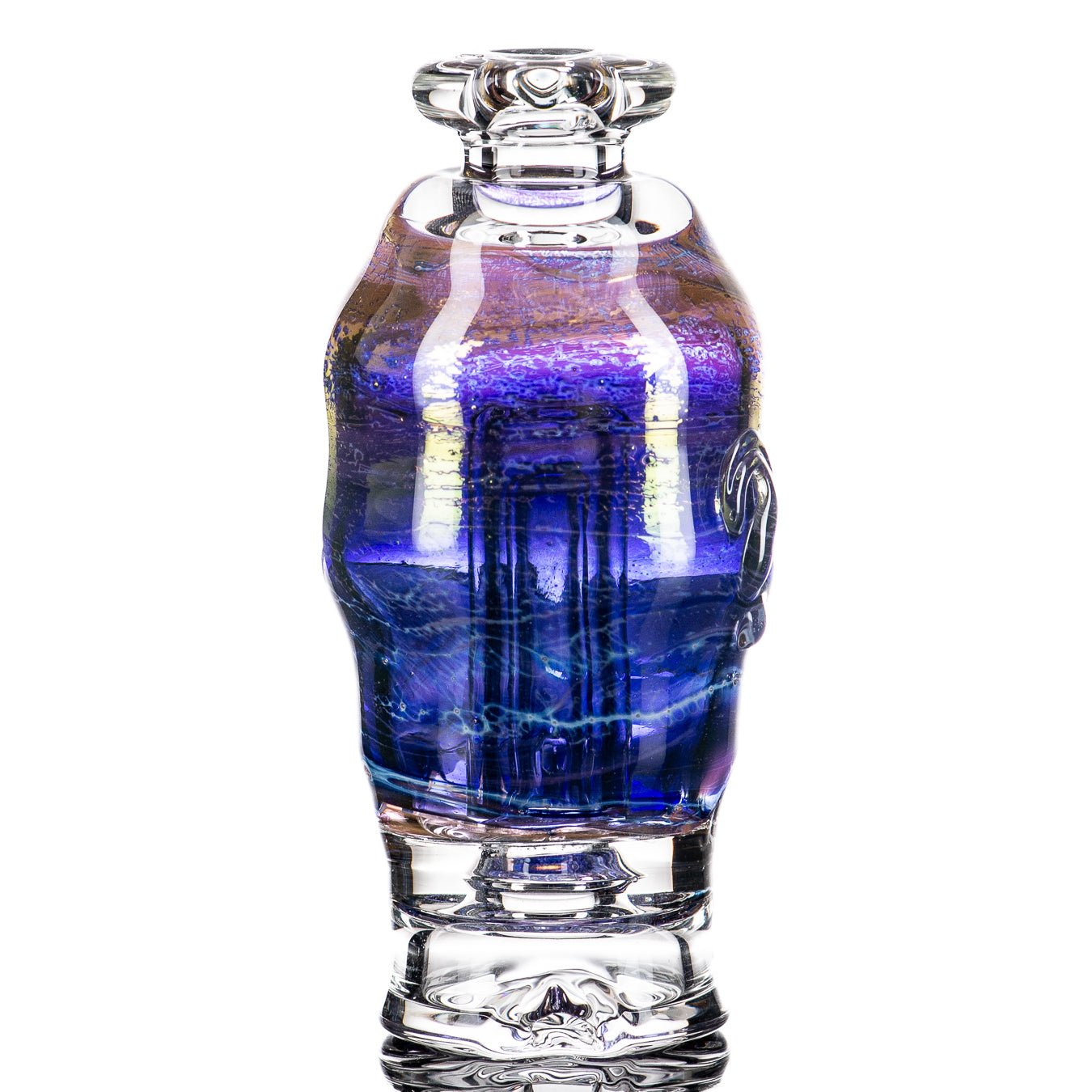 Puffco Wet Top glass accessory by Nobody Glass, designed for Puffco vaporizer, featuring clear glass with intricate detailing.