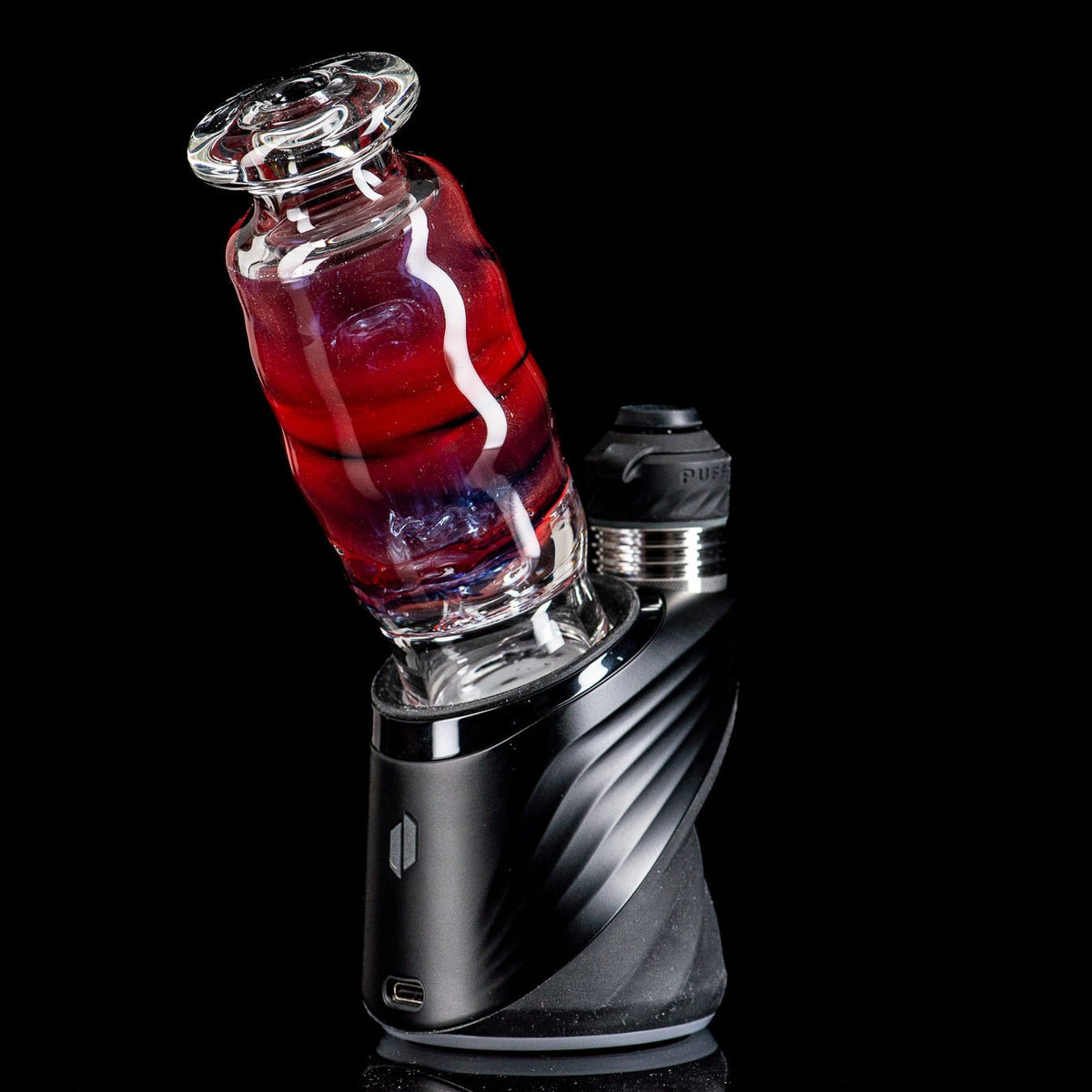Puffco Wet Top glass accessory by Nobody Glass, designed for Puffco devices, featuring intricate glasswork and vibrant colors.