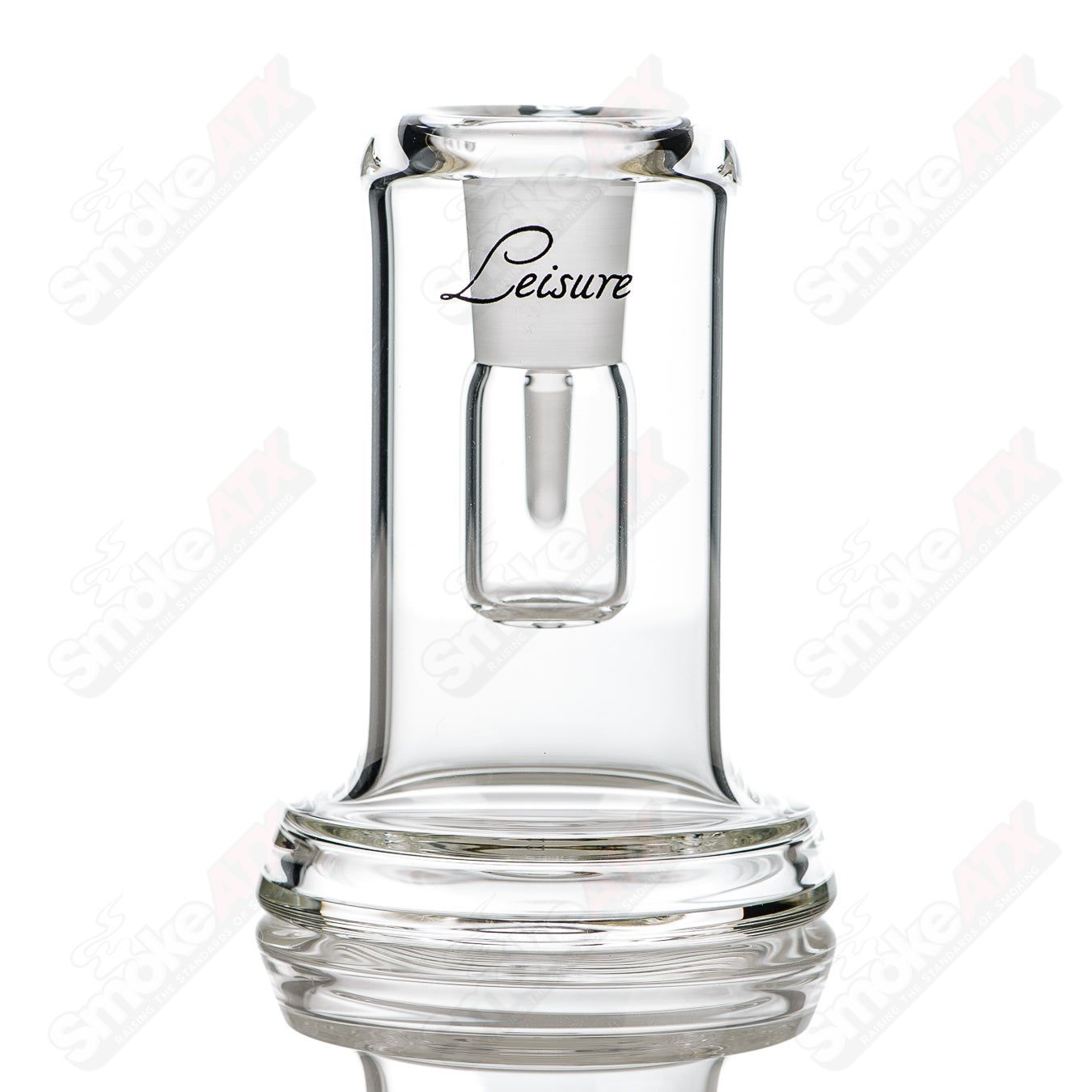 Leisure Glass 14/45 Dry Catcher glass with calligraphy logo, clear leisure drinkware for casual use.