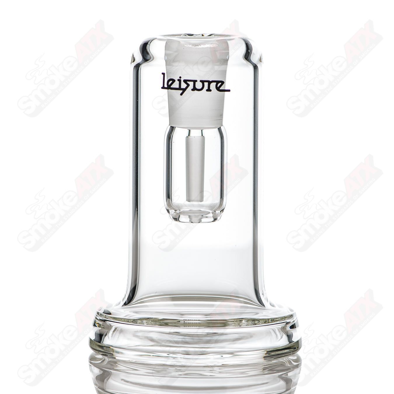 Leisure Glass 14/90 Dry Catcher classic logo leisure glass with clear glass and printed logo design.