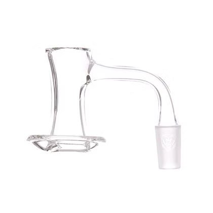 Glass banger from Bear Quartz, 14/90 hourglass blender style with bear design, designed for use with quartz nails.