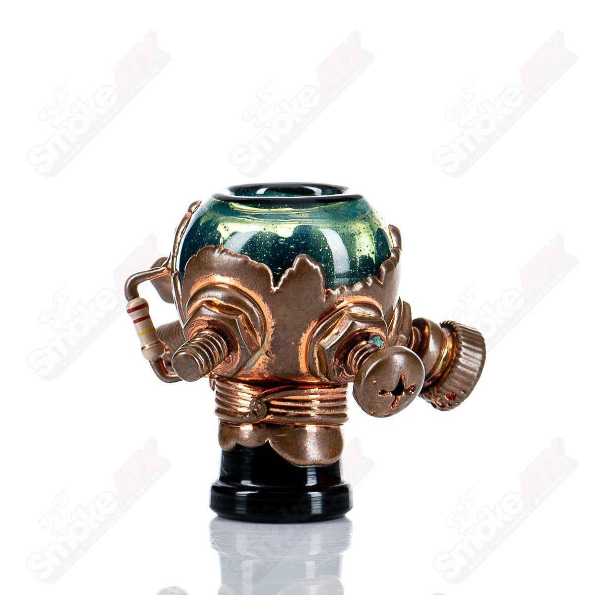 Blue Stardust Electroformed Dome for 14mm Heady Glass by Snic, featuring intricate electroformed design and vibrant blue color.