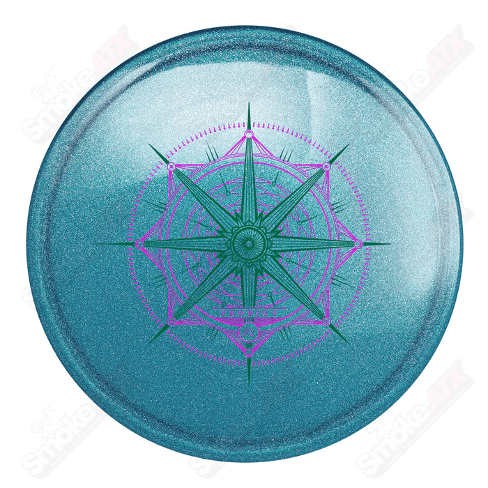 170 - 174g Blue A4 Approach Disc (Navigator Stamp) - 750 Glimmer Plastic Prodigy Disc - Smoke ATX