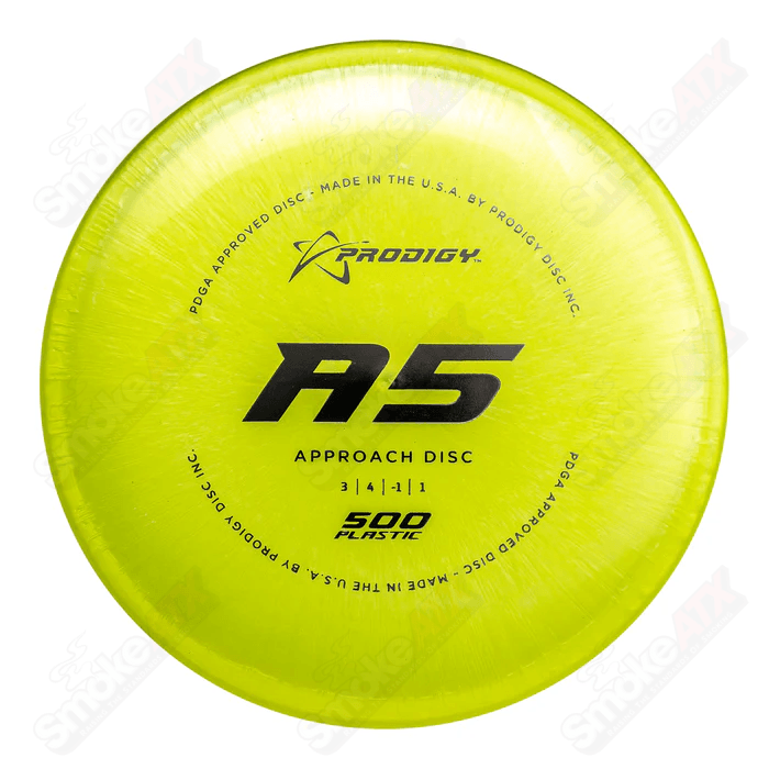 170 - 177g A5 Yellow Approach Disc - 500 Plastic Prodigy Disc - Smoke ATX