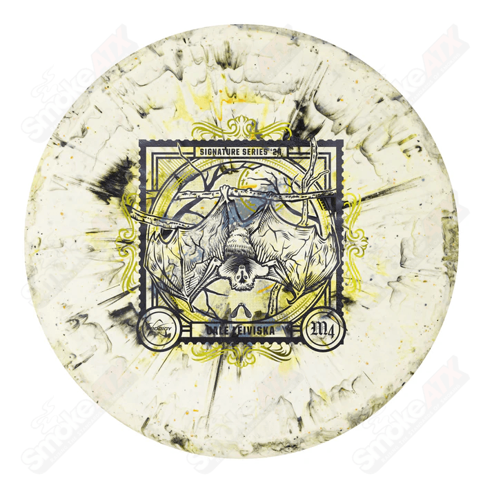 177 - 180g M4 Black/Yellow Disc - Cale Leiviska 2024 Signature Series - 300 Fractal Plastic Prodigy Disc - Smoke ATX