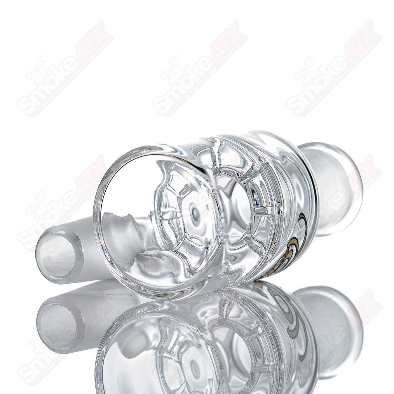 Toro Glass 18/18 Dry Catch (Gold Label) - clear glass dry catcher with gold accents for efficient smoke filtration.