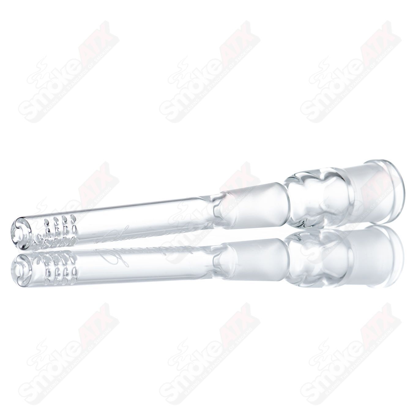 18/18mm 5" 180 Gridded Downstem Sovereignty Glass - Smoke ATX