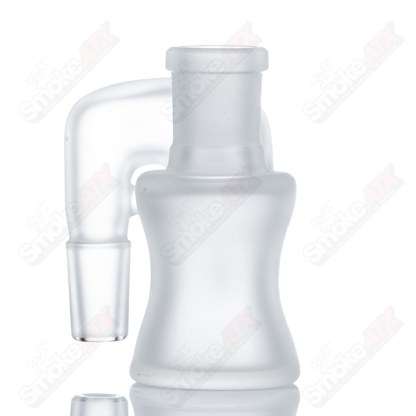 18mm frosted dry cleaner ash catcher by Sovereignty Glass, showcasing its glass design and style for dry herb smoking accessories.