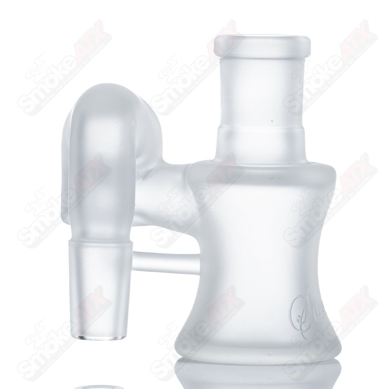 Frosted 18mm dry cleaner ash catcher by Sovereignty Glass, style #4, designed for glass smoking pipes.
