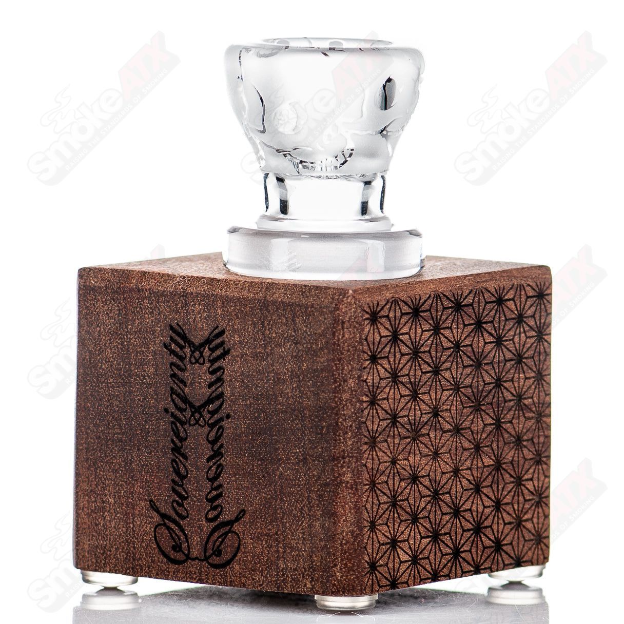 Frosted 18mm hornless slide bloodshed glass bowl by Sovereignty Glass, designed for smooth use and easy handling.