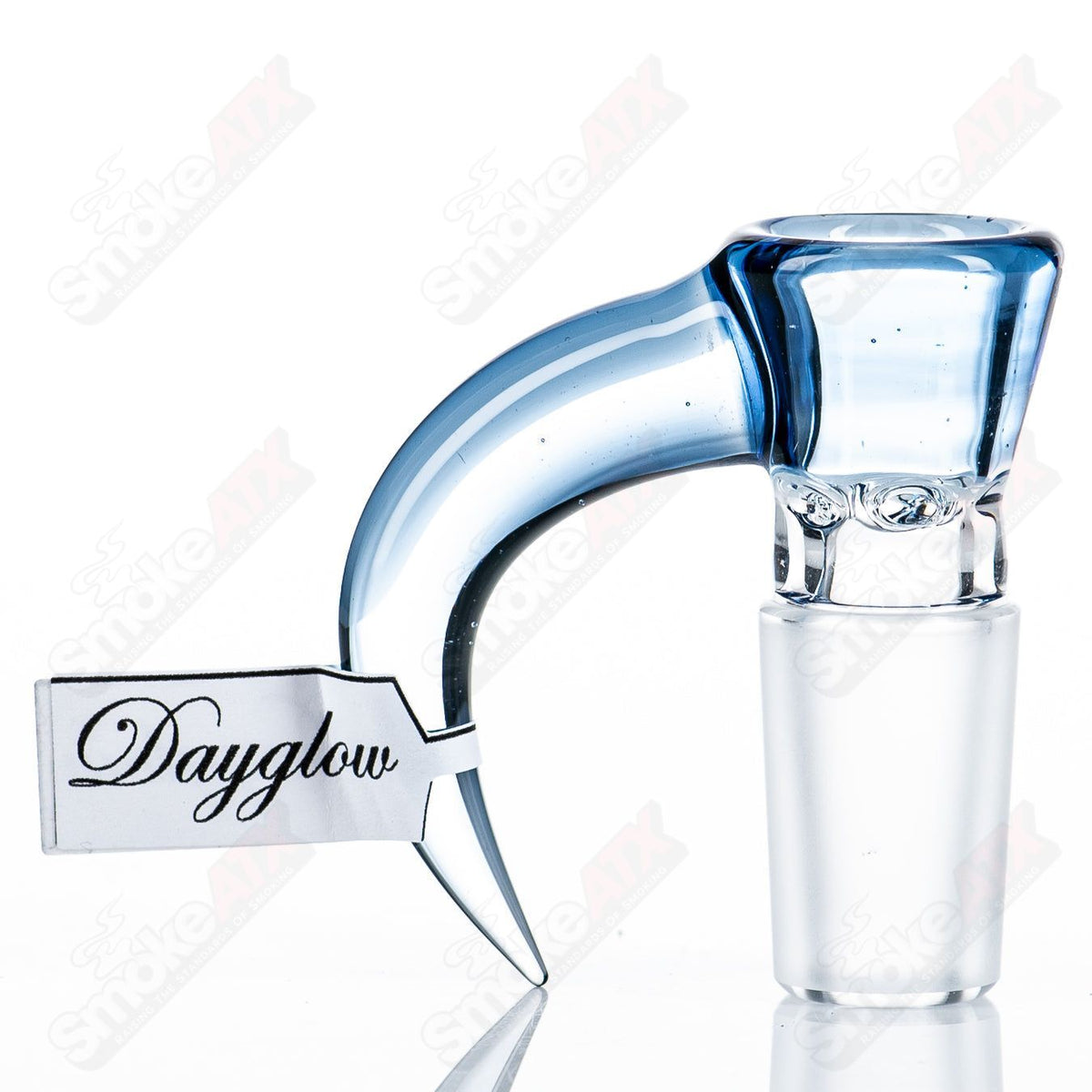 Sovereignty Glass 18mm Full Accent Slide bowl with Day Glow design, featuring vibrant colors and intricate glasswork for smoking accessories.