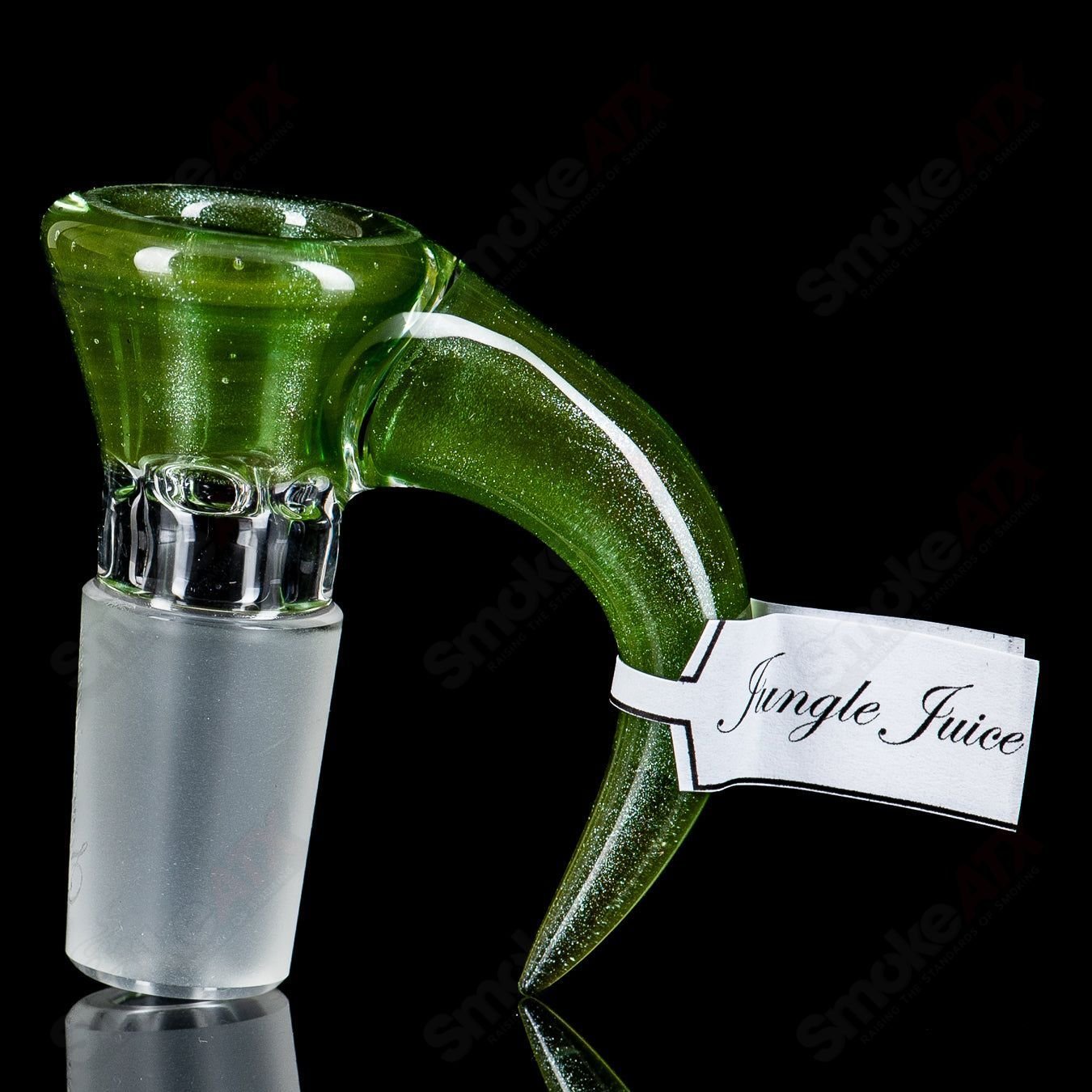 Sovereignty Glass 18mm Full Accent Slide in Jungle Juice color, designed for heady glass bowls, featuring vibrant, colorful accents.