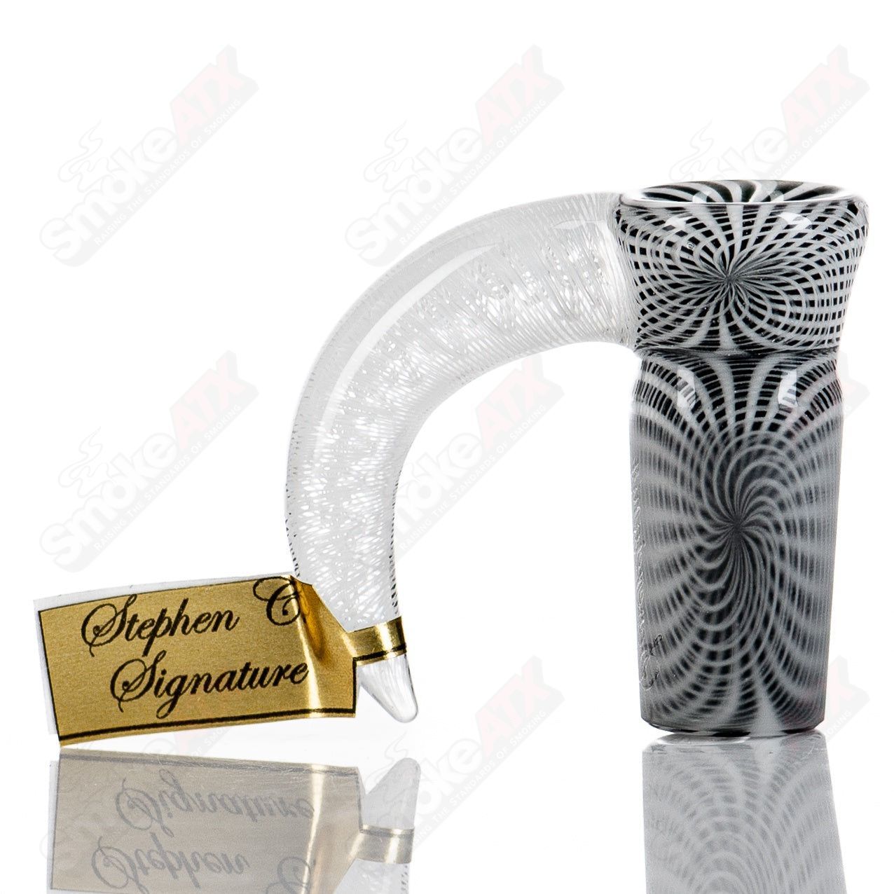 18mm Fully Worked jailbird baby pack Reticello by Stephen C. of Sovereignty glass - Smoke ATX