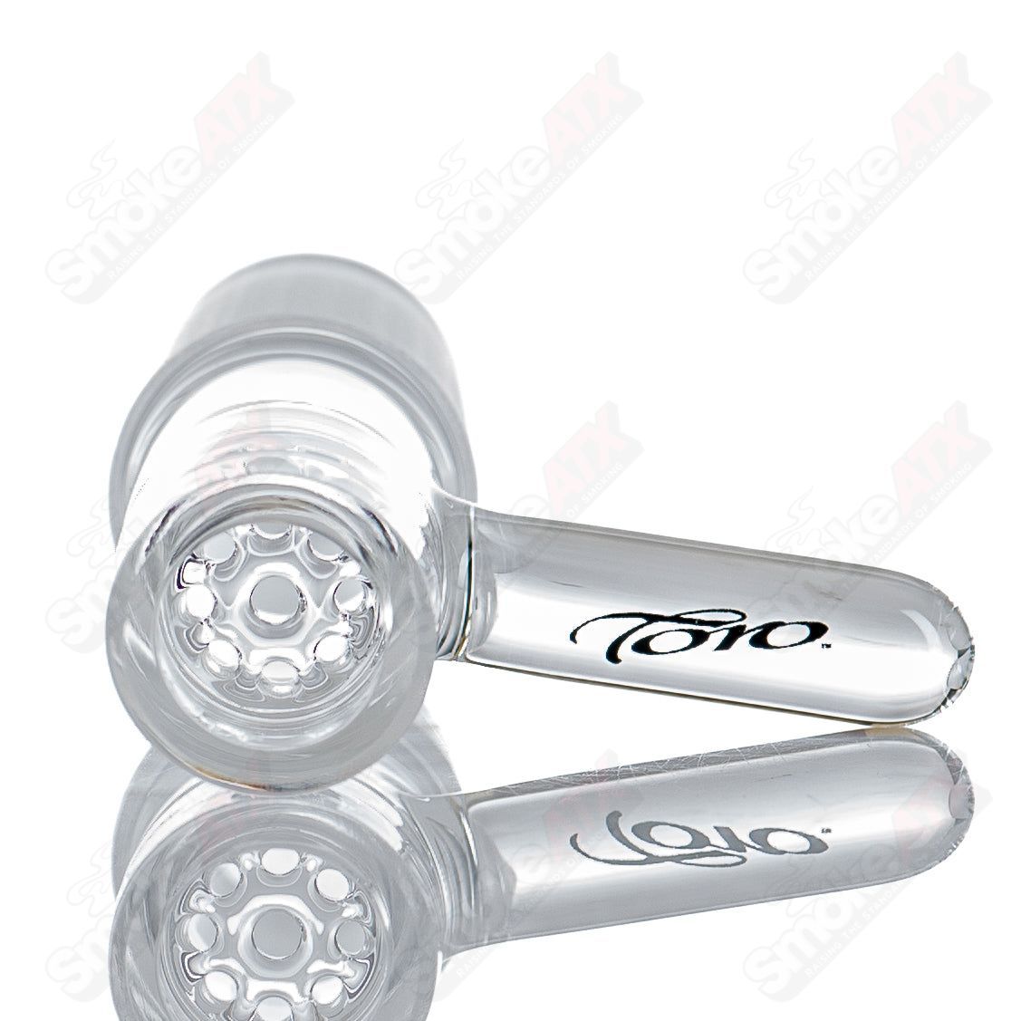 Toro Glass 18mm Jet Slide bowl for glass pipes, featuring a sleek design and durable construction.