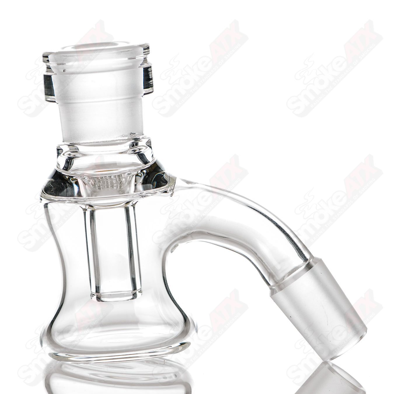 Stephan Peirce Glass dry catcher, 18mm to 14mm, 45-degree small glass dry catcher for smoking accessories.